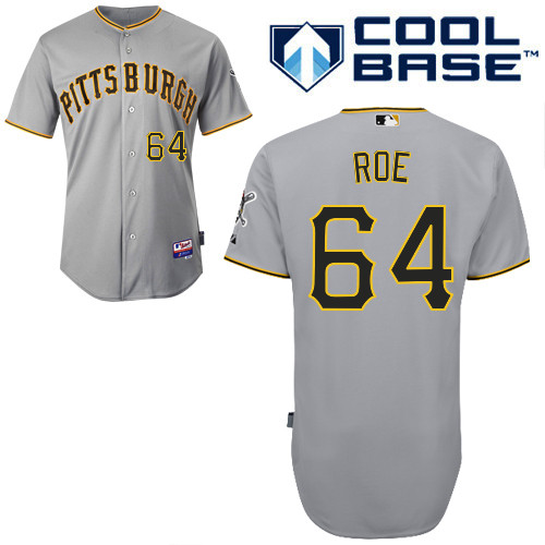 Chaz Roe #64 Youth Baseball Jersey-Pittsburgh Pirates Authentic Road Gray Cool Base MLB Jersey